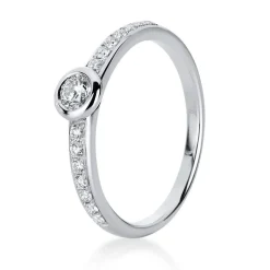 Verlobungsring 750/18K Weissgold Diamant 0.35ct.