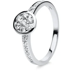 Verlobungsring 585/14K Weissgold Diamant 0.4ct.