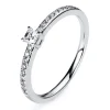 Verlobungsring 750/18K Weissgold Diamant 0.24ct.