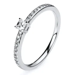 Verlobungsring 750/18K Weissgold Diamant 0.24ct.