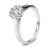 Verlobungsring 750/18K Weissgold Diamant 0.38ct.