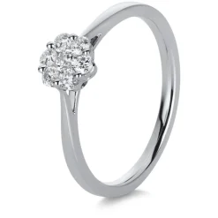 Verlobungsring 750/18K Weissgold Diamant 0.27ct.