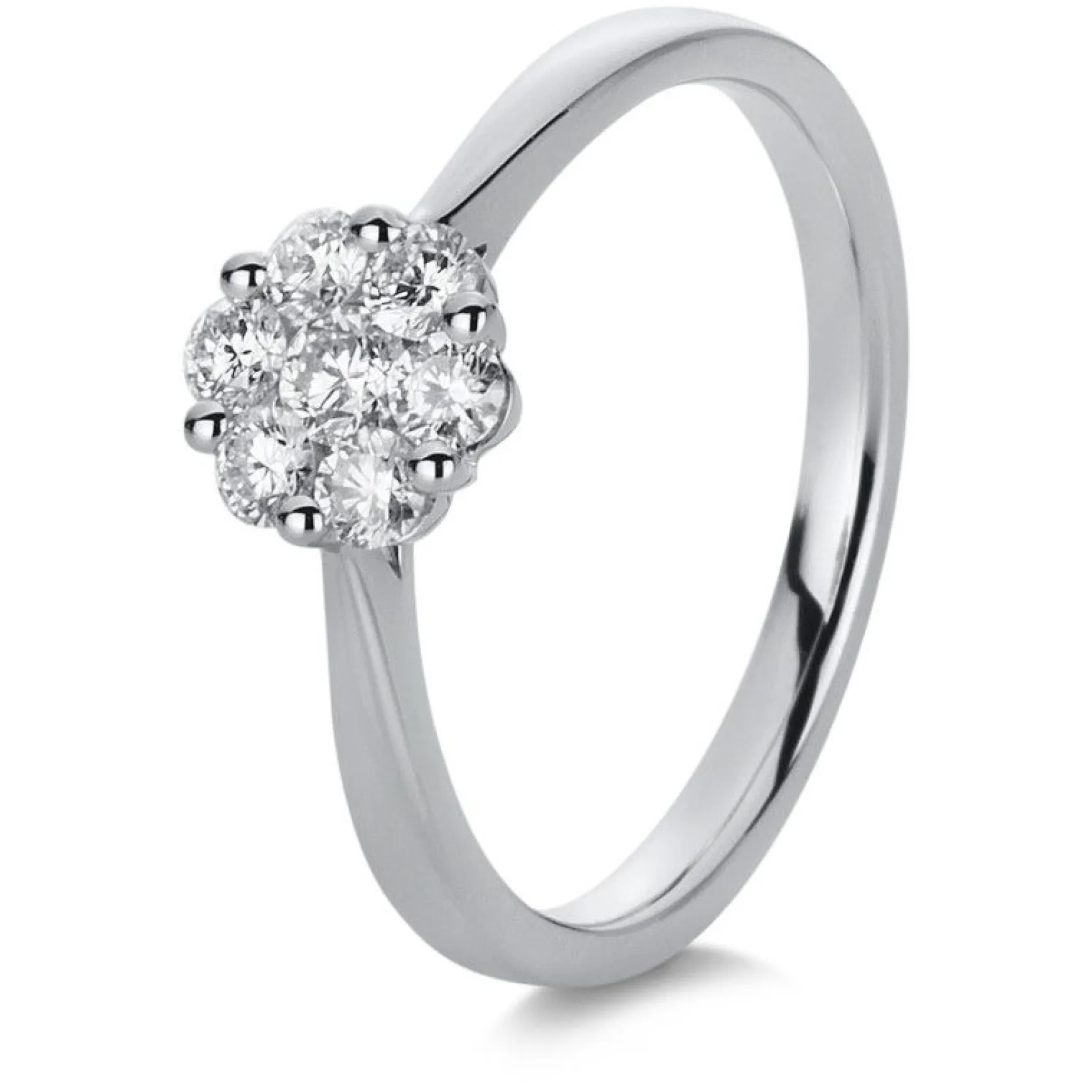 Verlobungsring 750/18K Weissgold Diamant 0.43ct.