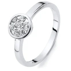 Verlobungsring 585/14K Weissgold Diamant 0.25ct.