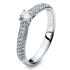 Verlobungsring 585/14K Weissgold Diamant 0.54ct.