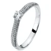 Verlobungsring 585/14K Weissgold Diamant 0.43ct.