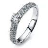 Verlobungsring 585/14K Weissgold Diamant 0.64ct.