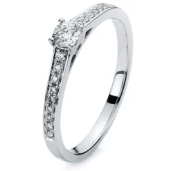 Verlobungsring 750/18K Weissgold Diamant 0.3ct.