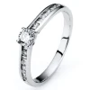 Verlobungsring 585/14K Weissgold Diamant 0.43ct.