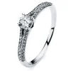 Verlobungsring 585/14K Weissgold Diamant 0.41ct.