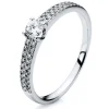 Verlobungsring 750/18K Weissgold Diamant 0.43ct.