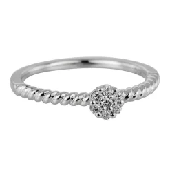 Verlobungsring 750/18K Weissgold Diamant 0.2ct.