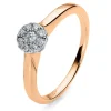 Verlobungsring 750/18K Weissgold/Rotgold Diamant 0.2ct.