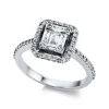 Verlobungsring 750/18K Weissgold Diamant 0.6ct.