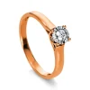 Verlobungsring 750/18K Weissgold/Rotgold Diamant 0.14ct.