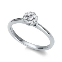 Verlobungsring 750/18K Weissgold Diamant 0.21ct.