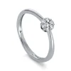 Verlobungsring 750/18K Weissgold Diamant 0.14ct.