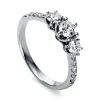 Verlobungsring 750/18K Weissgold/Platin 950 Diamant 0.65ct.
