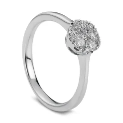 Verlobungsring 750/18K Weissgold Diamant 0.44ct.
