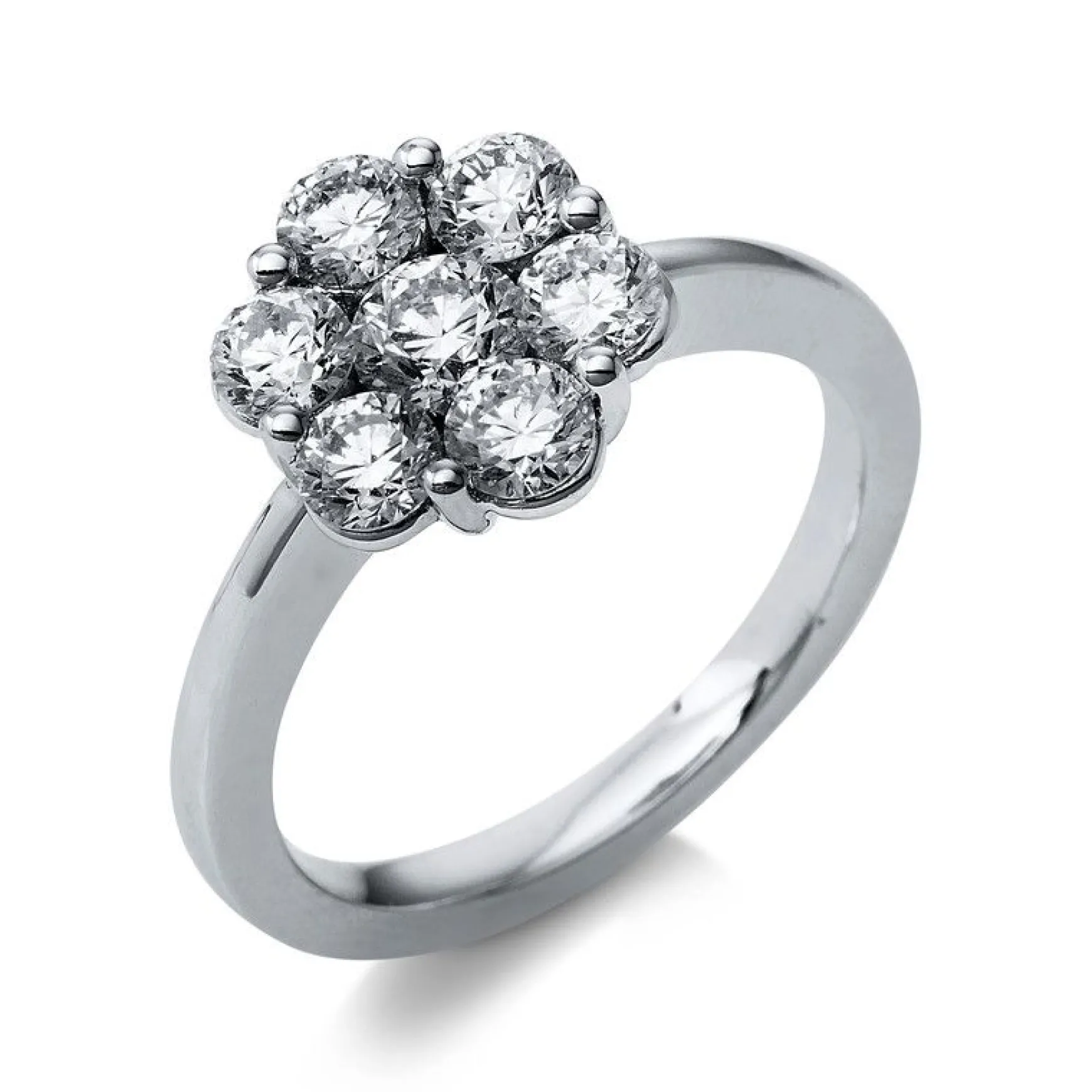 Verlobungsring 750/18K Weissgold Diamant 1.39ct.