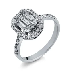 Verlobungsring 750/18K Weissgold Diamant 0.95ct.