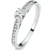 Verlobungsring 585/14K Weissgold Diamant 0.42ct.