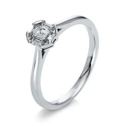 Verlobungsring 750/18K Weissgold Diamant 0.26ct.