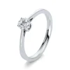Verlobungsring 750/18K Weissgold Diamant 0.12ct.