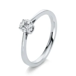 Verlobungsring 750/18K Weissgold Diamant 0.12ct.