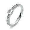 Verlobungsring 750/18K Weissgold Diamant 0.45ct.