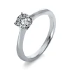 Verlobungsring 750/18K Weissgold Diamant 0.22ct.