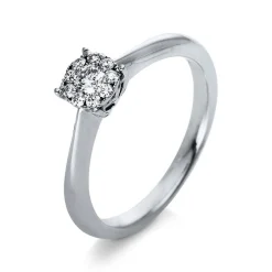 Verlobungsring 750/18K Weissgold Diamant 0.22ct.