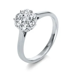 Verlobungsring 750/18K Weissgold Diamant 0.61ct.