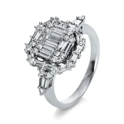 Verlobungsring 750/18K Weissgold Diamant 1.24ct.