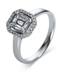 Verlobungsring 750/18K Weissgold Diamant 0.46ct.