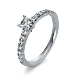 Verlobungsring 750/18K Weissgold Diamant 0.64ct.