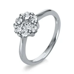 Verlobungsring 750/18K Weissgold Diamant 0.62ct.