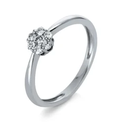 Verlobungsring 750/18K Weissgold Diamant 0.21ct.