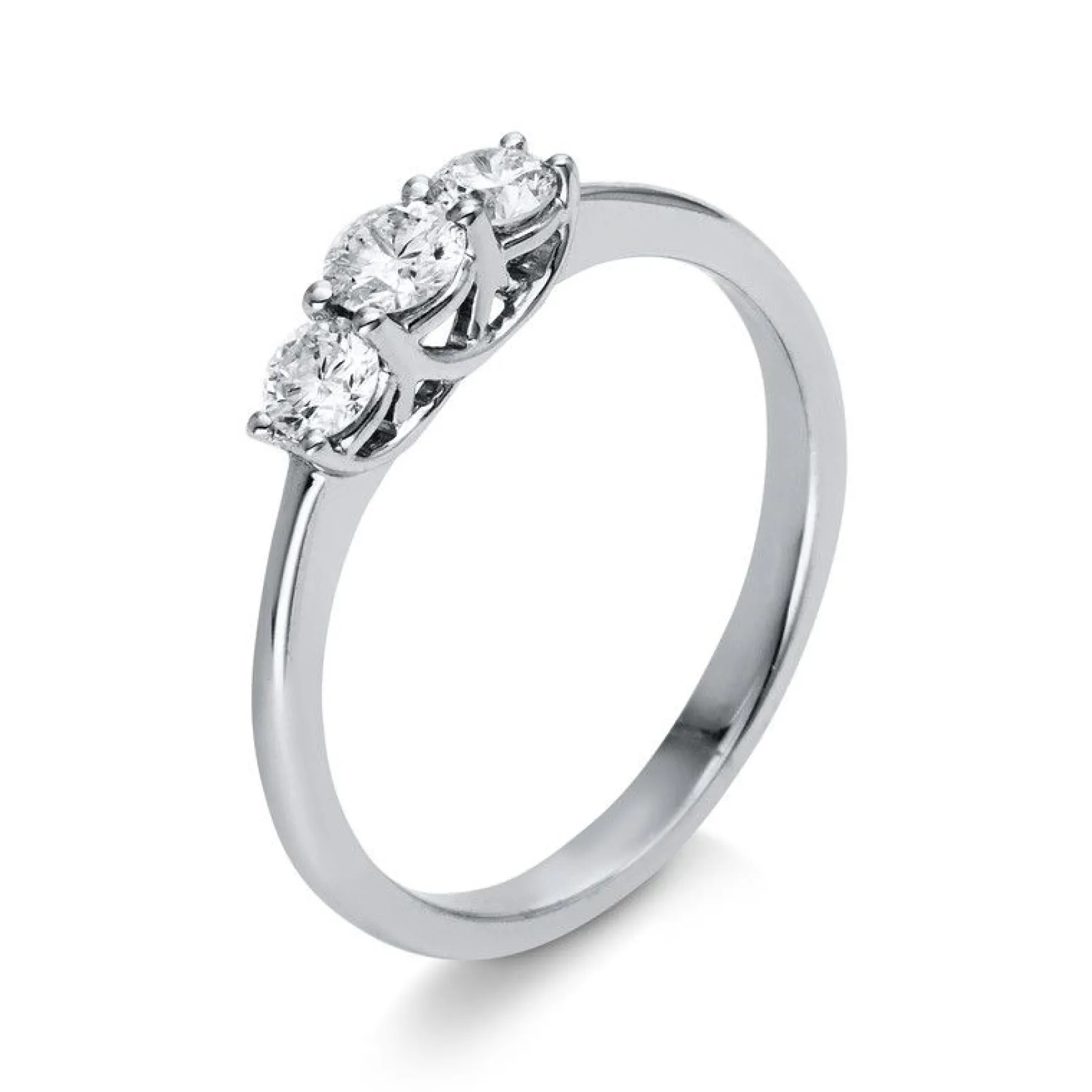 Verlobungsring 750/18K Weissgold Diamant 0.44ct.