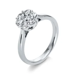 Verlobungsring 750/18K Weissgold Diamant 0.7ct.