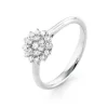Verlobungsring 750/18K Weissgold Diamant 0.39ct.