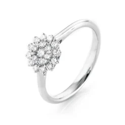 Verlobungsring 750/18K Weissgold Diamant 0.39ct.