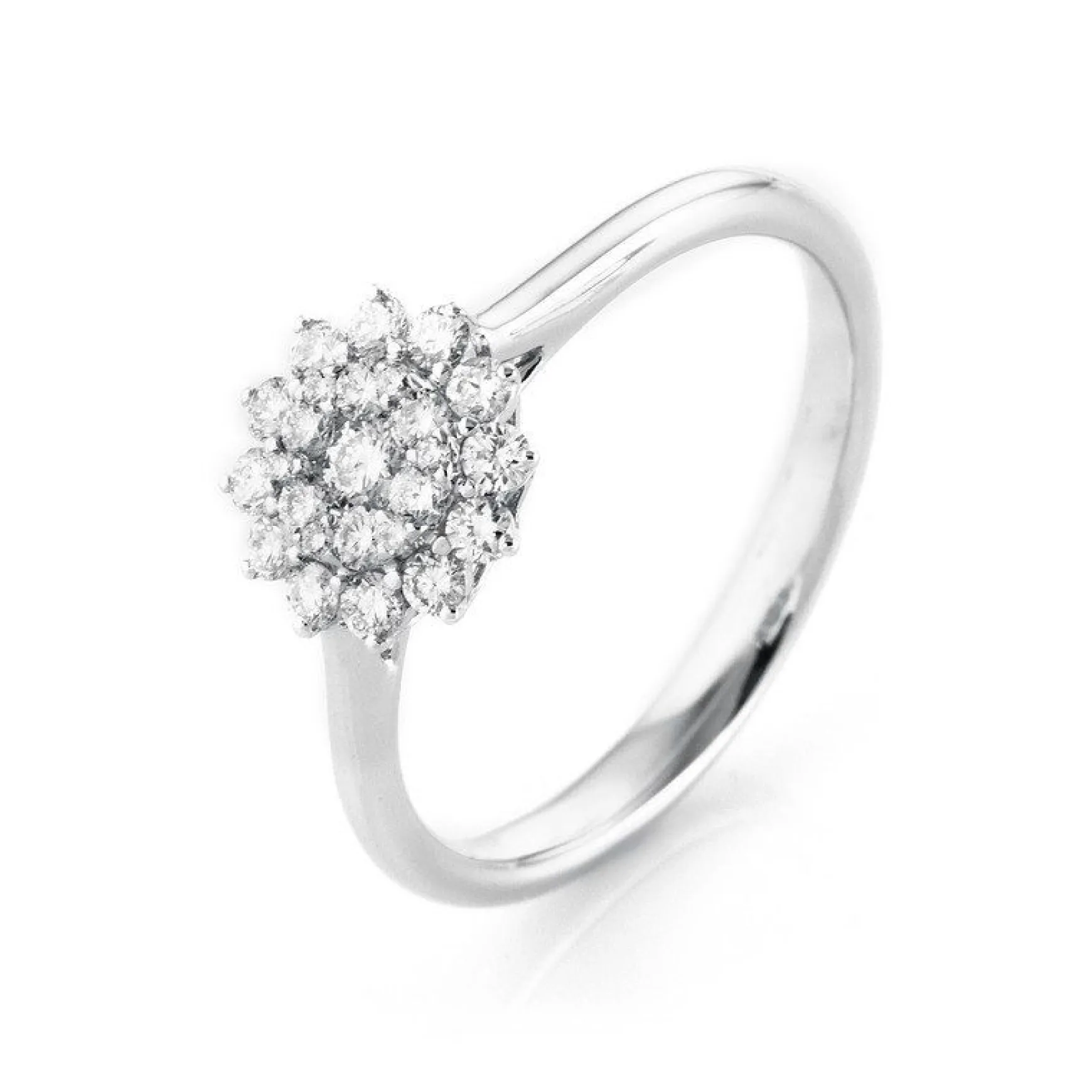 Verlobungsring 750/18K Weissgold Diamant 0.39ct.