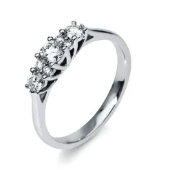 Verlobungsring 750/18K Weissgold Diamant 0.49ct.