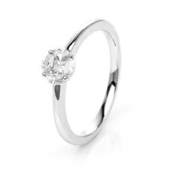 Verlobungsring 750/18K Weissgold Diamant 0.27ct.
