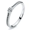 Verlobungsring 585/14K Weissgold Diamant 0.2ct.