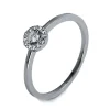 Verlobungsring 750/18K Weissgold Diamant 0.11ct.