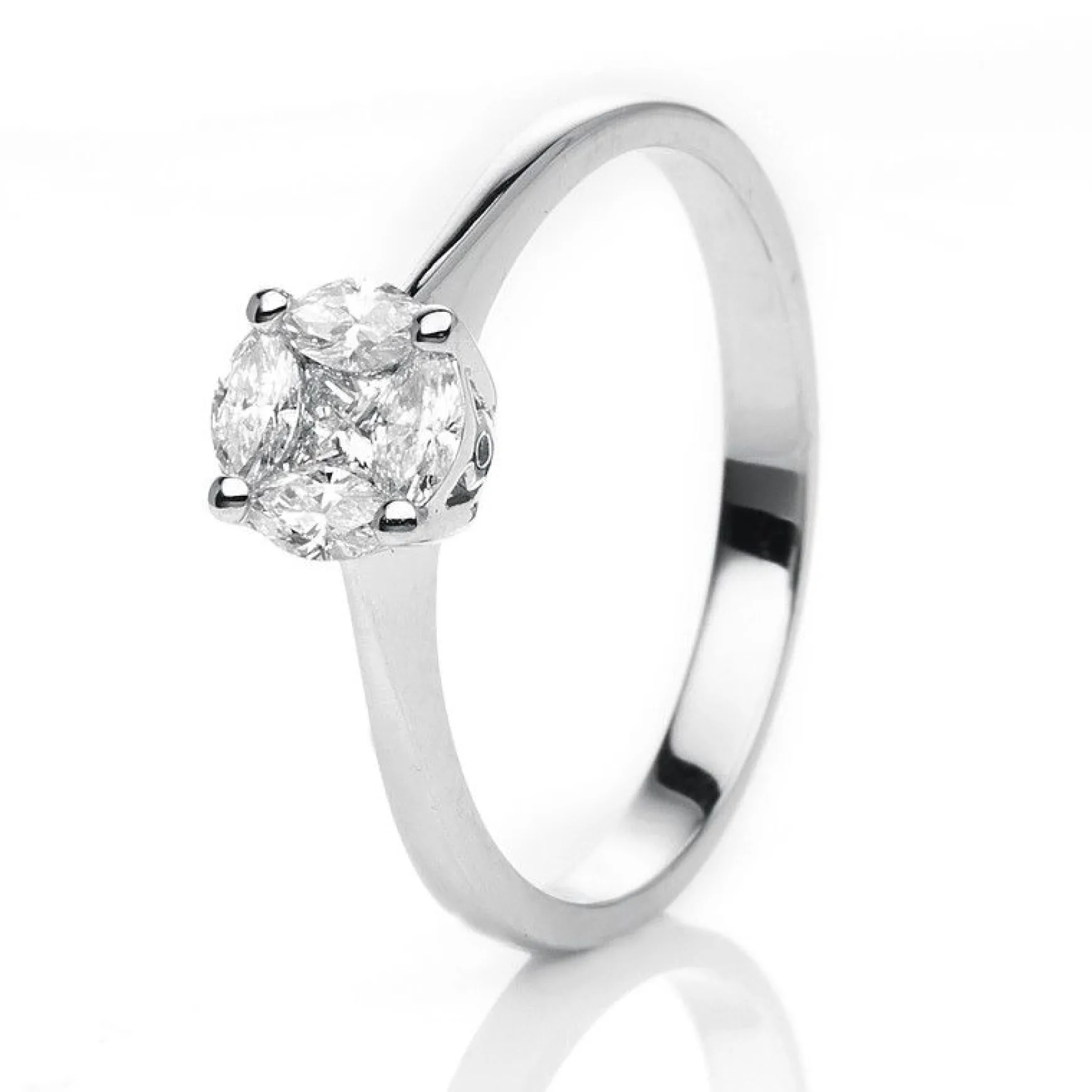 Verlobungsring 750/18K Weissgold Diamant 0.3ct.