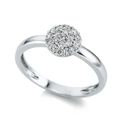Verlobungsring 750/18K Weissgold Diamant 0.18ct.