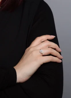 Verlobungsring 750/18K Weissgold Diamant 0.28ct.